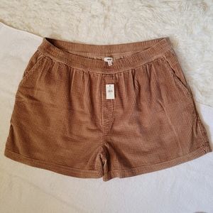 NWT Aerie Corduroy Boxer Short Size XL Cappuccino